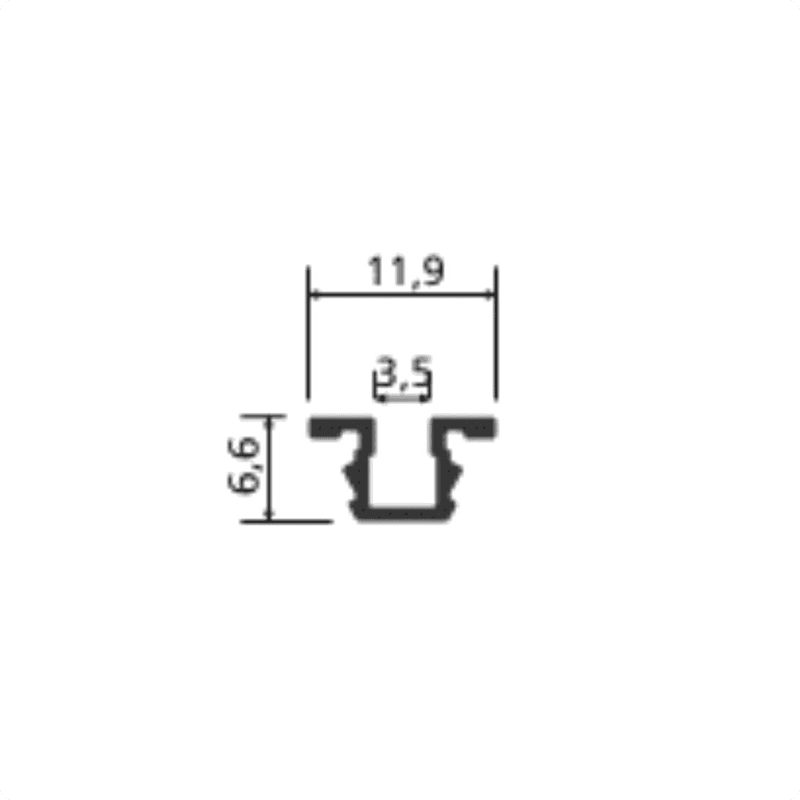 Trilho Inferior Individual Para Portas Correr Sp018 Dmt