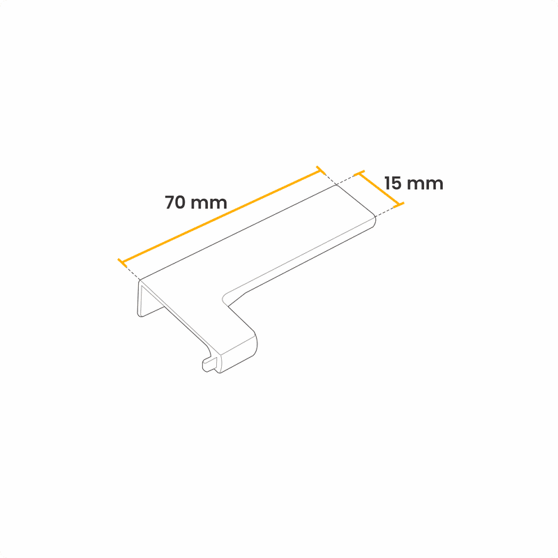 Ponteira Para Puxador Facetato Preto de 15mm Pe183 Rometal