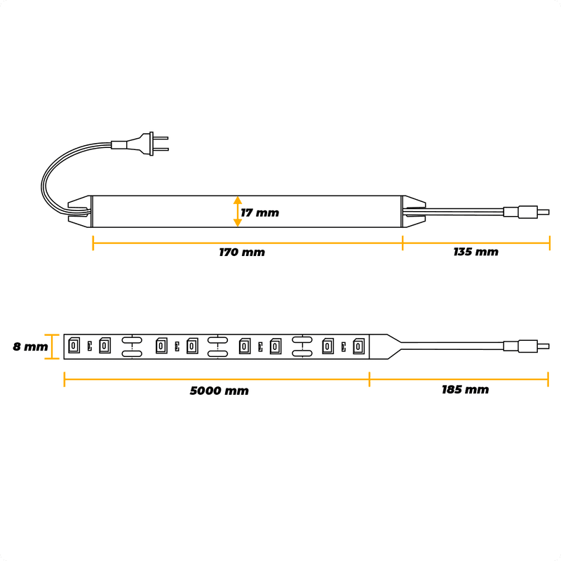 Fita Led 6000k Branco Frio Para Colocar Em Espelho 3528