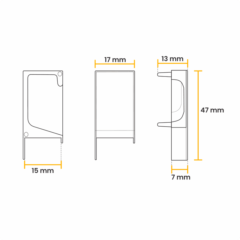 Ponteira Lisa Cromado Para Puxador de 15mm Pe176 Rometal