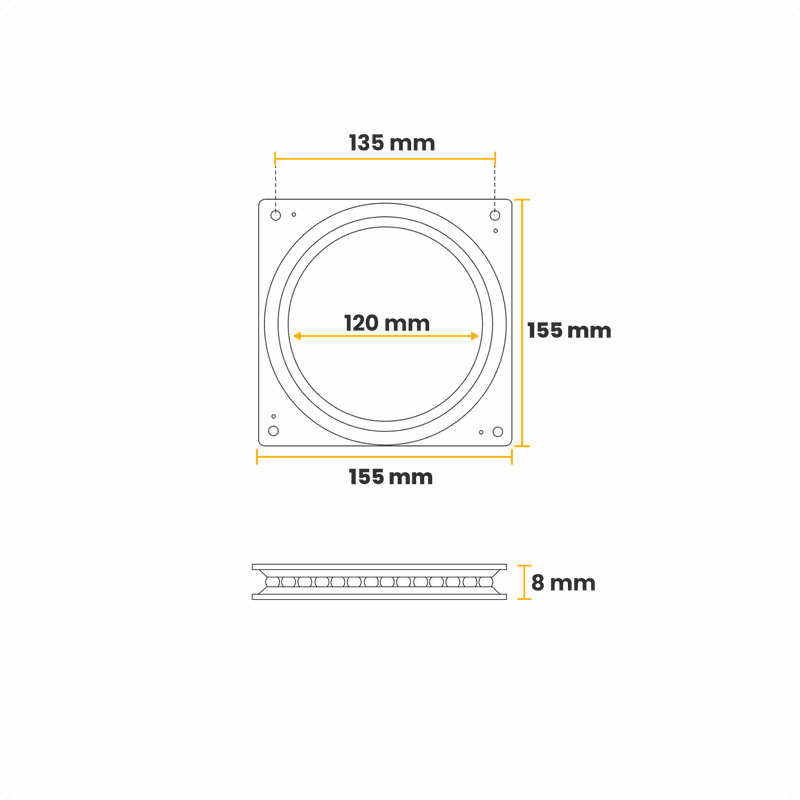 Rodízio Prato Giratório Em Aço Zincado de 155 X 155 Mm Mk