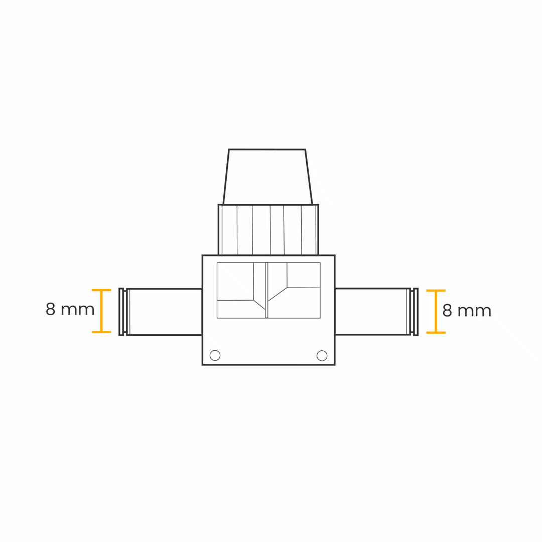 Conexão Rápida Válvula Bloqueio de Fluxo de Registro 8mm