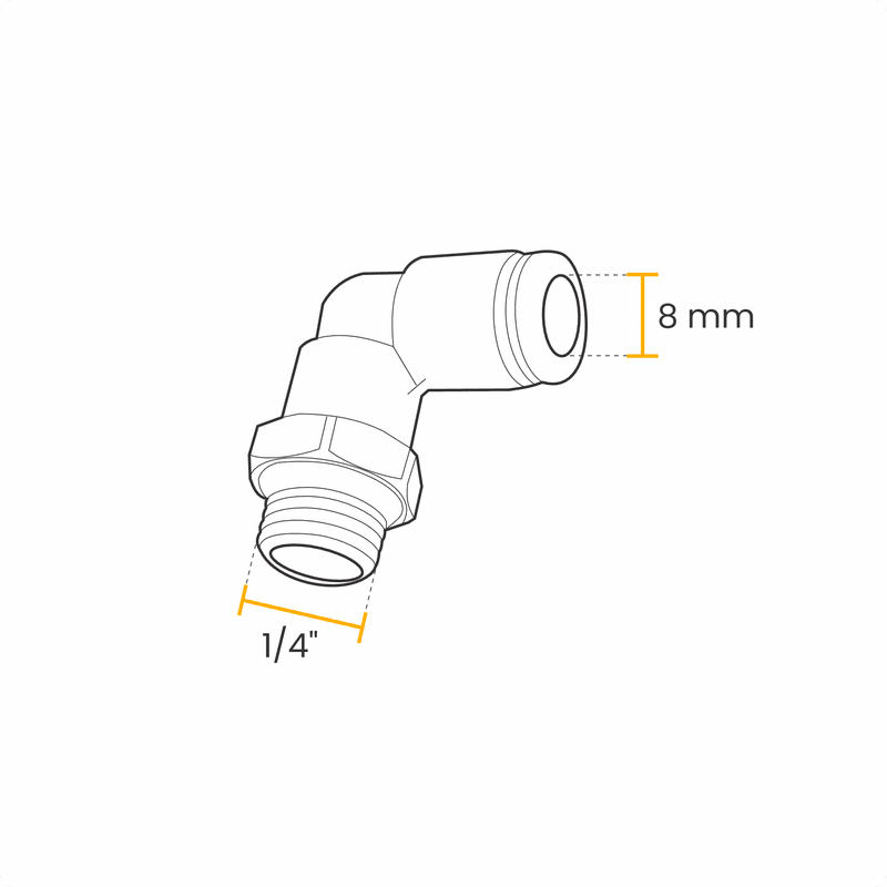 Conexão Rápida Cotovelo Macho 08 X 1/4 Bsp