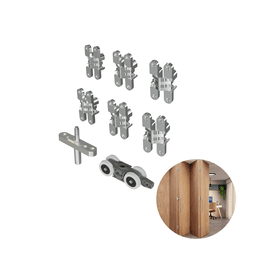 Kit Sistema Articolato Sanfonado Mais 2 Folhas Com Dobradiça Invisível Rometal