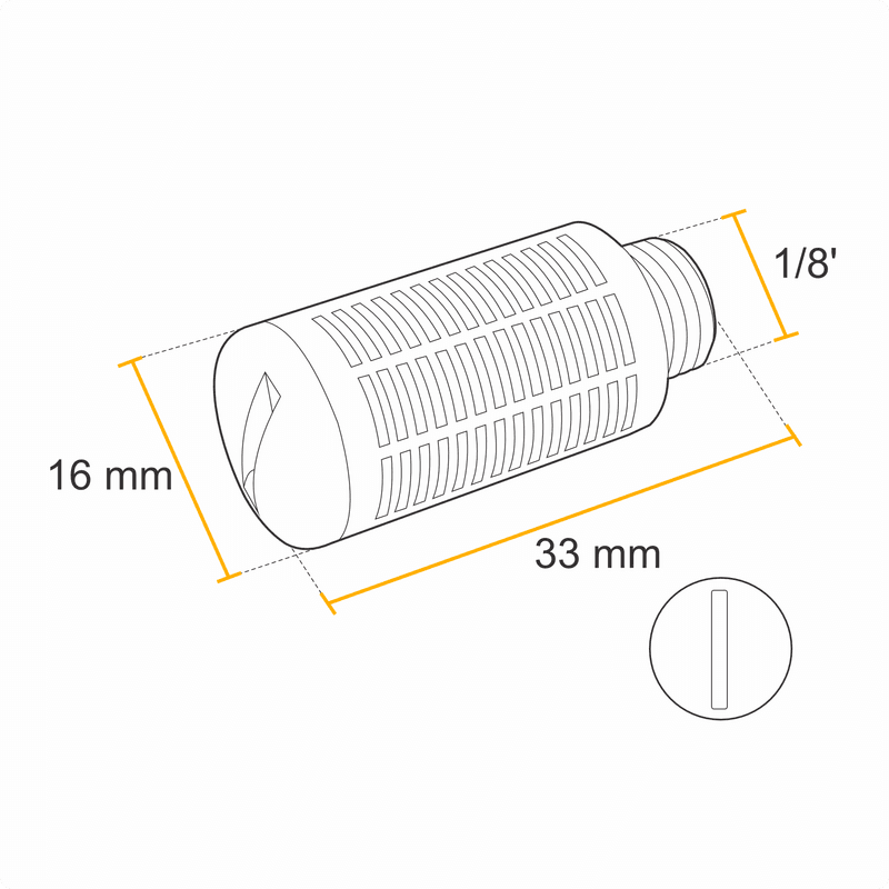 Silenciador Pneumático Plástico Premium 1/8