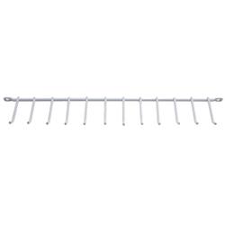 Porta Vassoura 12 Ganchos Branco Largura 32mm
