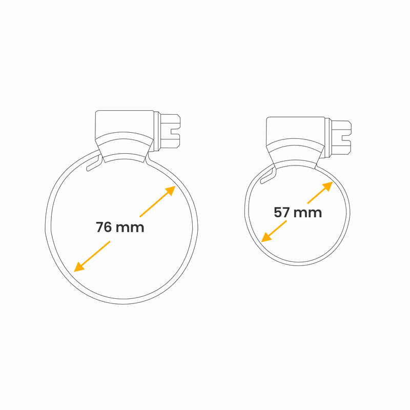 Abraçadeira Rosca Sem Fim (57 A 76 Mm) Largura 9 Mm