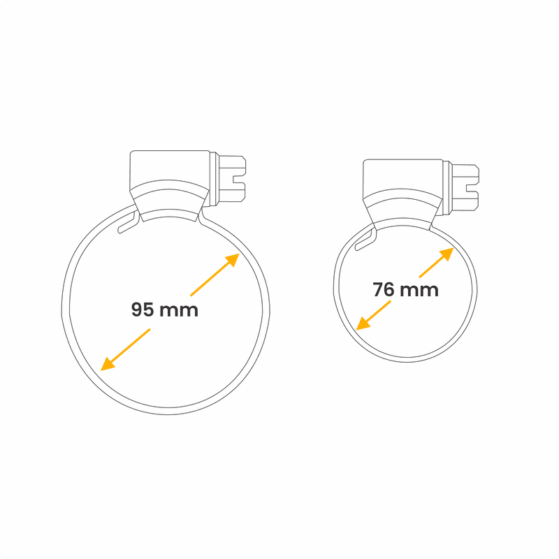 Abraçadeira Rosca Sem Fim (76 A 95 Mm) Largura 9 Mm