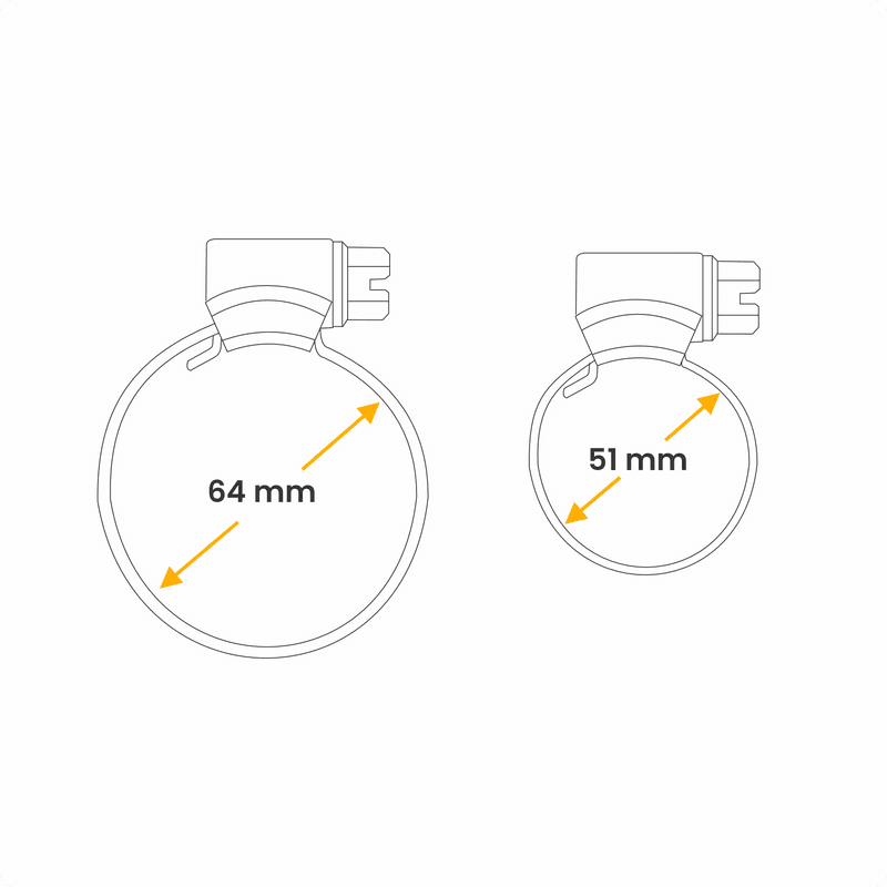 Abraçadeira Rosca Sem Fim (51 A 64 Mm) Largura 14 Mm