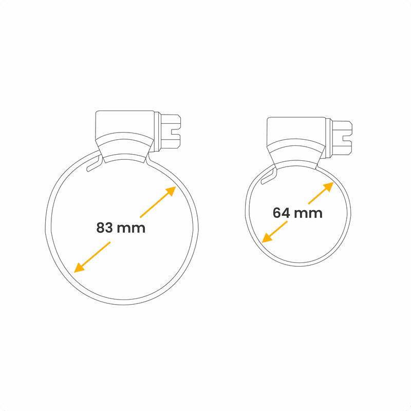 Abraçadeira Rosca Sem Fim (64 A 83 Mm) Largura 14 Mm