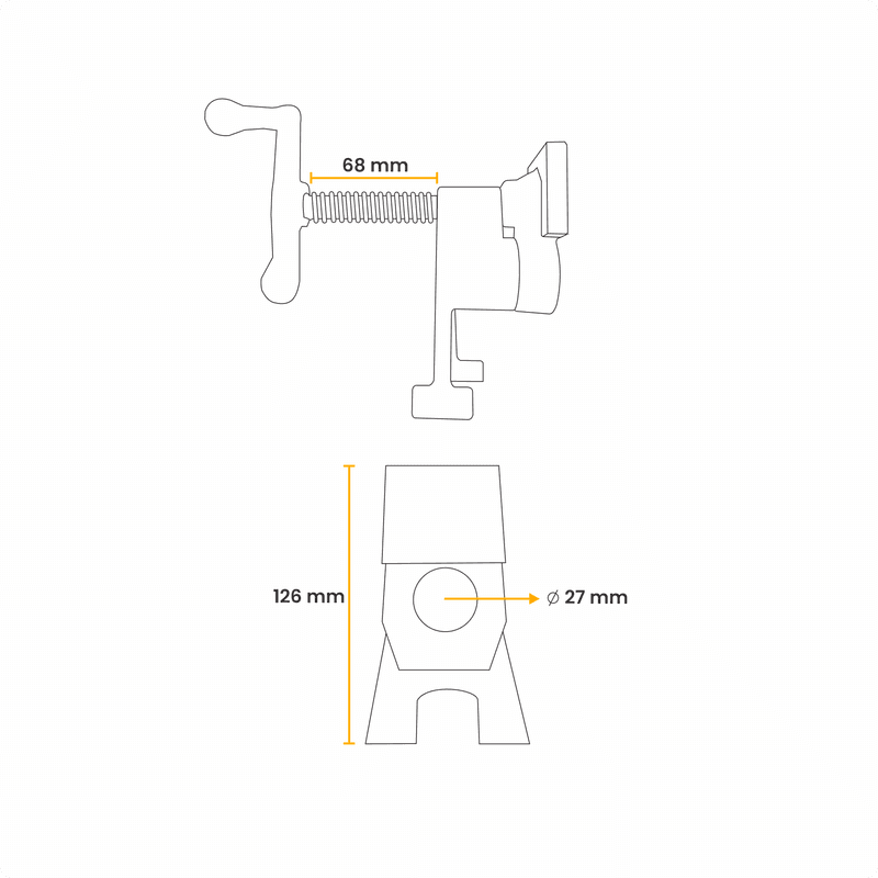 Grampo Sargento Para Canos 3/4 Tipo Pipe Clamp