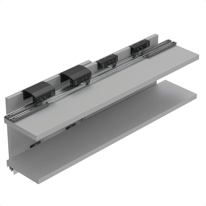 Kit Sistema Para Porta de Correr Dominus (50 A 80kg) Para 2 Portas Rometal