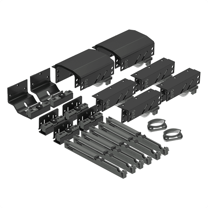 Kit Sistema Para Porta de Correr Dominus (50 A 80kg) Para 3 Portas Rometal