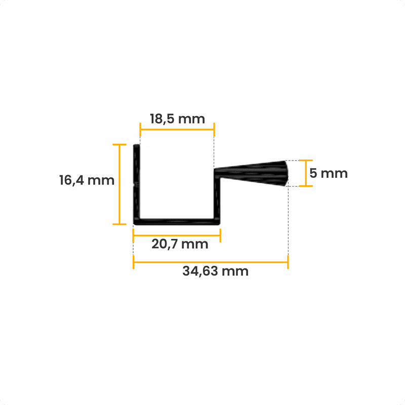 Perfil Puxador Em Bronze Para Mdf 18mm 4057 Dmt