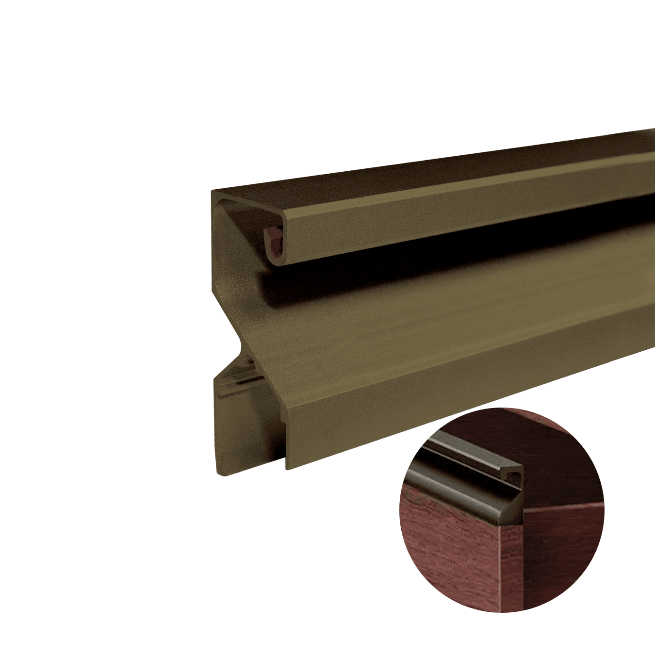 Perfil Puxador Em Bronze Para Mdf de 18 Mm 0258 Dmt