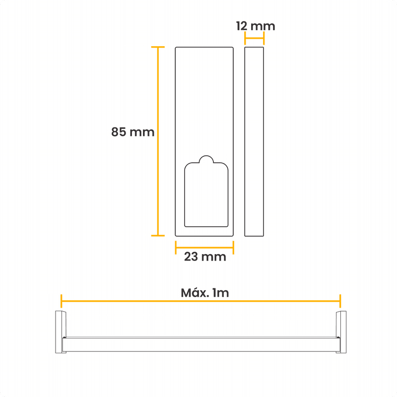 Suporte Topo Central Em Preto Fosco Para Cabideiro Cintre Rometal