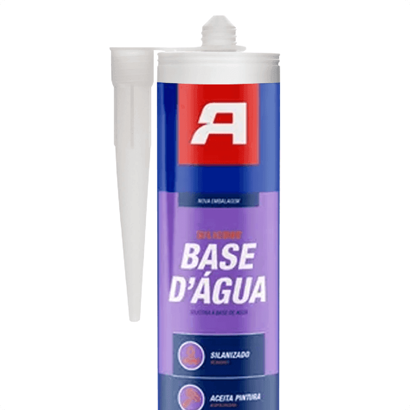 Silicone A Base D'água Na Cor Branco de 400g Autofix