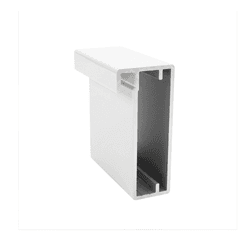 Perfil Montante Branco Brilhante Para Vidro Rm059 Rometal