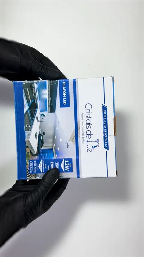 Imagem 5 do Painel Plafon de Led de 12w Luminária Quadrado de Sobrepor 6000k Branco Frio de 16 X 16 Cm Cristais de Luz