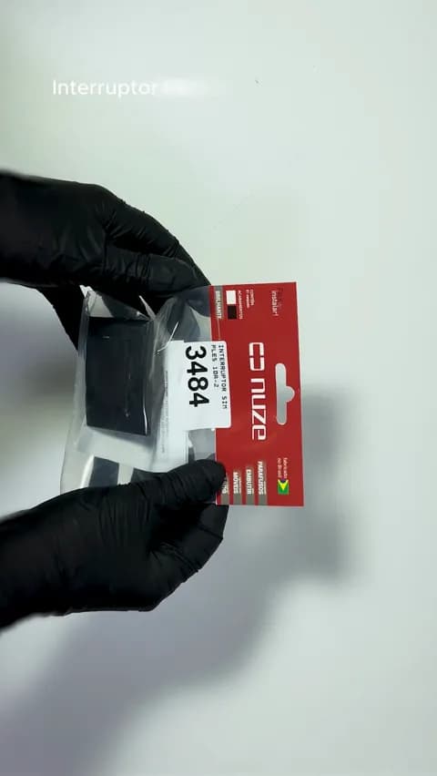 Imagem 5 do Interruptor Paralelo Simples Preto Para Embutir 1 Tecla de 10a 250v Nuze