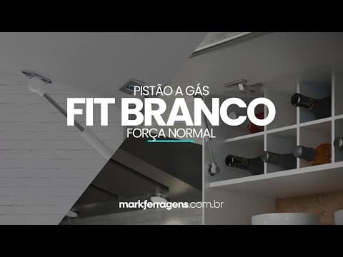 Imagem 5 do Pistão Fit Branco A Gás Força Normal de 80 Newtons Para Porta Renna