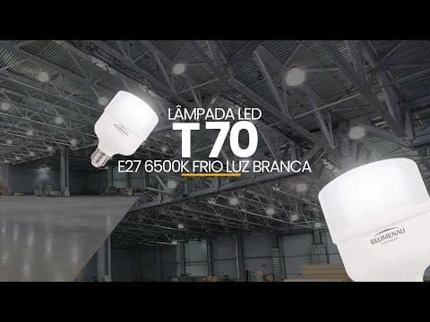 Imagem 5 do Lâmpada Led T70 E27 6500k Frio Luz Branca de 20w 1600lm Bivolt Blumenau