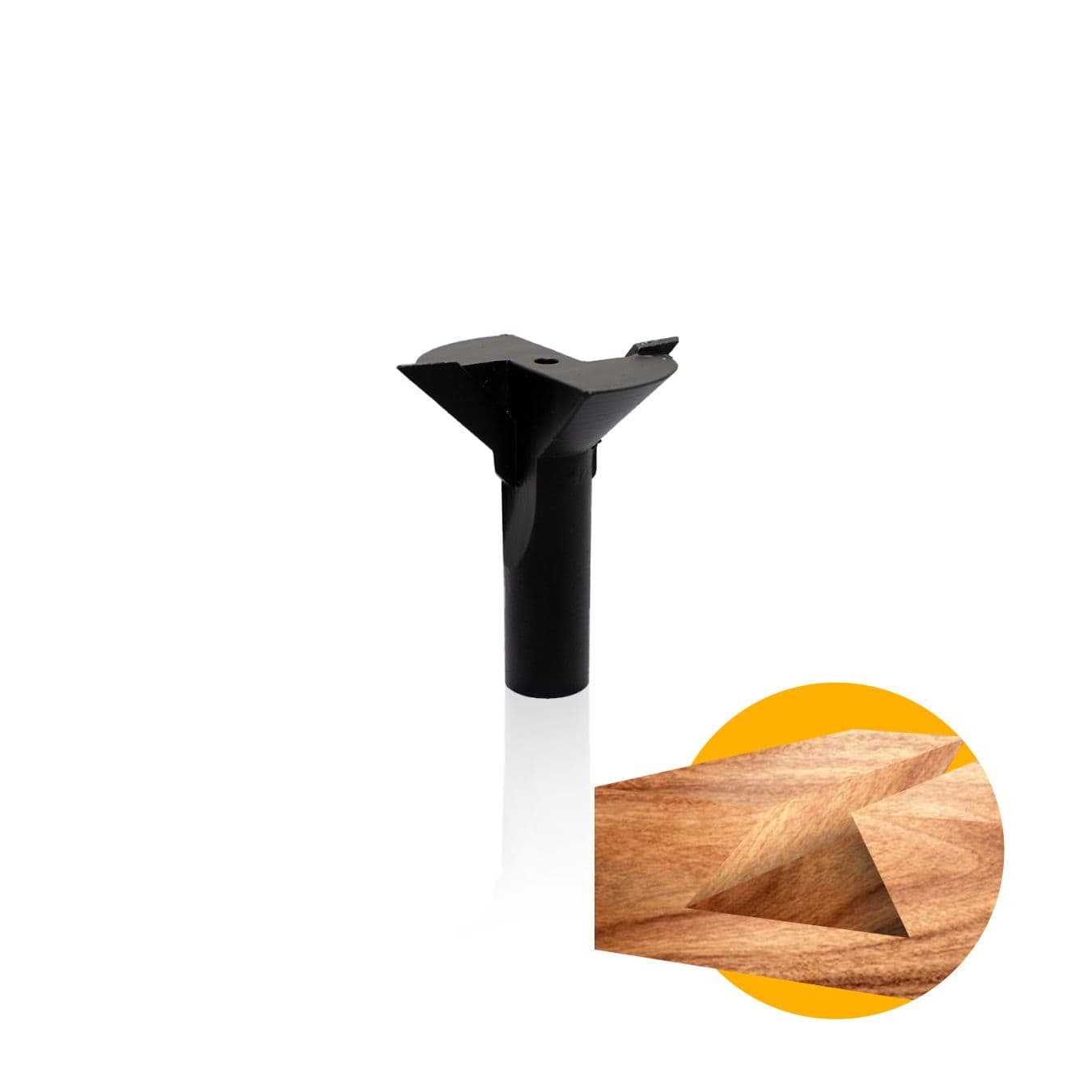 Fresa Tupia Manual Haste 12mm Corte 45º Invertida Vídea