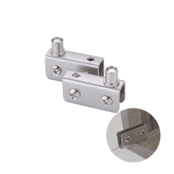 Dobradiça Pivô Em Aço Para Vidro Até 6 Mm Escovado