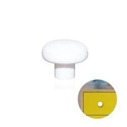 Puxador Para Portas E Gavetas Tipo Bola Branco