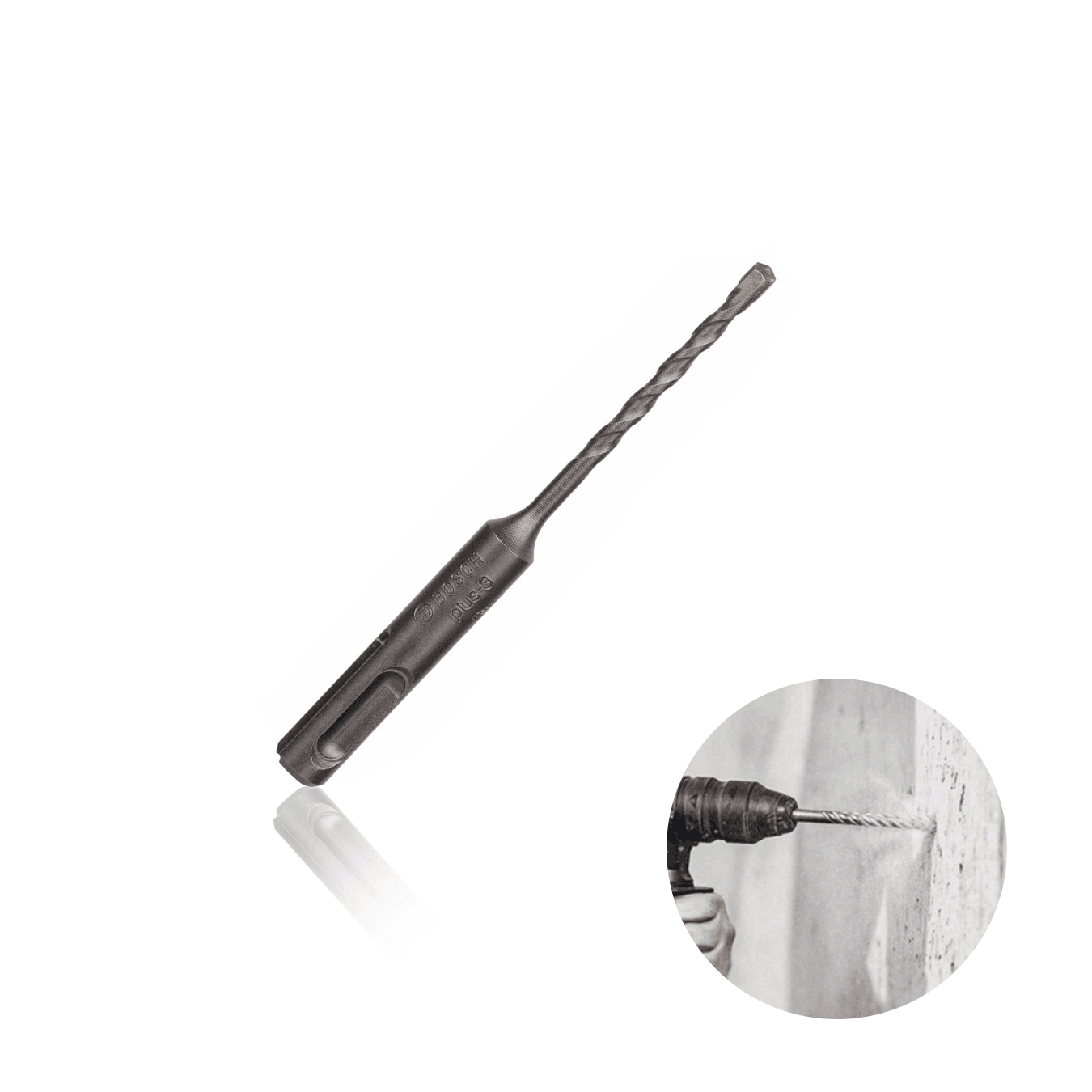 Broca de 6 X 110 Mm Em Metal Duro Com Encaixe Em Marteletes Sds Plus Para Concreto E Parede Ctc-011060110 Ctpohr