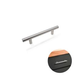 Puxador Haste Redondo Aço Inox 201 Escovado 64 Mm / 10 Cm Para Gavetas Renna