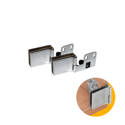 Dobradiça Hardt 5 Mm Cromada Para Porta Vidro O Par