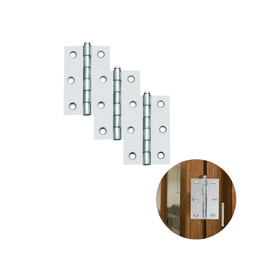 Dobradiça Comum Em Zincado 3.1/2" Pol Com Pino Bola Tolemat