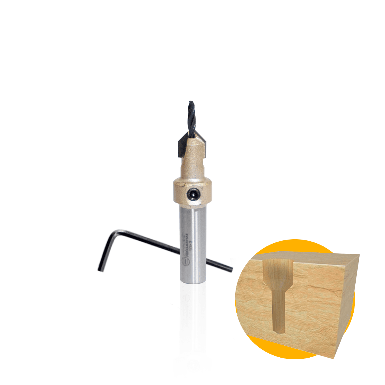 Escariador Broca 03 X 08 Mm Haste 8 Mm