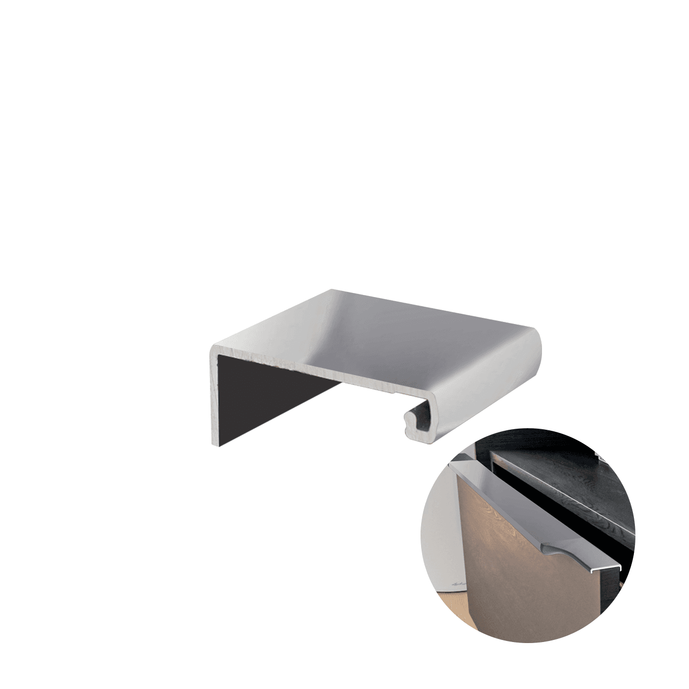 Perfil Puxador Facetato Inox Polido Rm183 Rometal