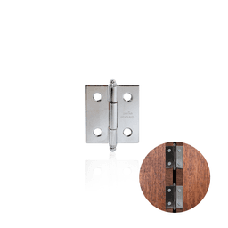 Dobradiça Comum Em Cromado 1.1/2" Pol Com Pino Bola União Mundial