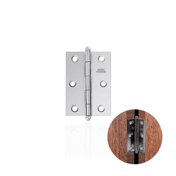 Dobradiça Comum Em Cromado 2.1/2" Pol Com Pino Bola União Mundial