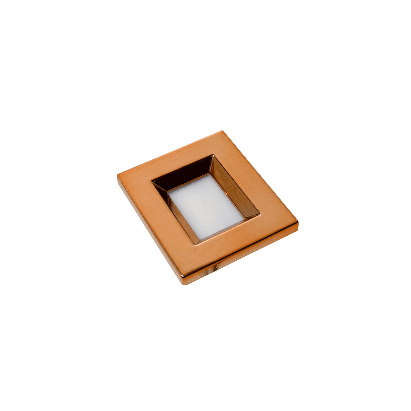 Luminária Point Pontual Rentagular Na Cor Cobre 6000k Branco Frio Com 4 Super Leds Bivolt Nuze