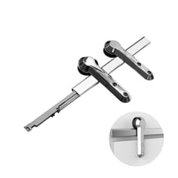 Sistema Evo Cor Cromado Para Portas de Correr de 15 A 40 Kg Trilho de 2 Metros Rometal