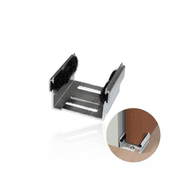 Guia U Inferior Para Porta de Correr Externa 30 À 40 Mm