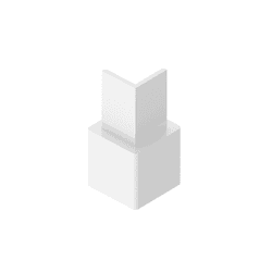 Pé Quadrado Branco 53 X 53 Para Guarda Roupas