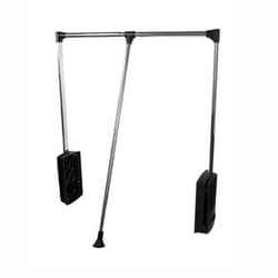 Cabideiro Extensível Cromado Para Roupeiro Com 83 A 120 Cm De Largura