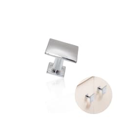Puxador Ponto Quadrado 22 Mm Cromado Para Portas de Gavetas