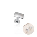 Puxador Ponto Quadrado 22 Mm Cromado Para Portas de Gavetas