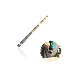 Broca de 2,0 X 70 Mm Em Aço Rápido Revestida de Titânio Com Haste Sextavada Para Metal Mtx