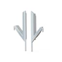 Ponteira Vazada Para Puxador Cava Cromada de 15 Mm Pe213 Rometal