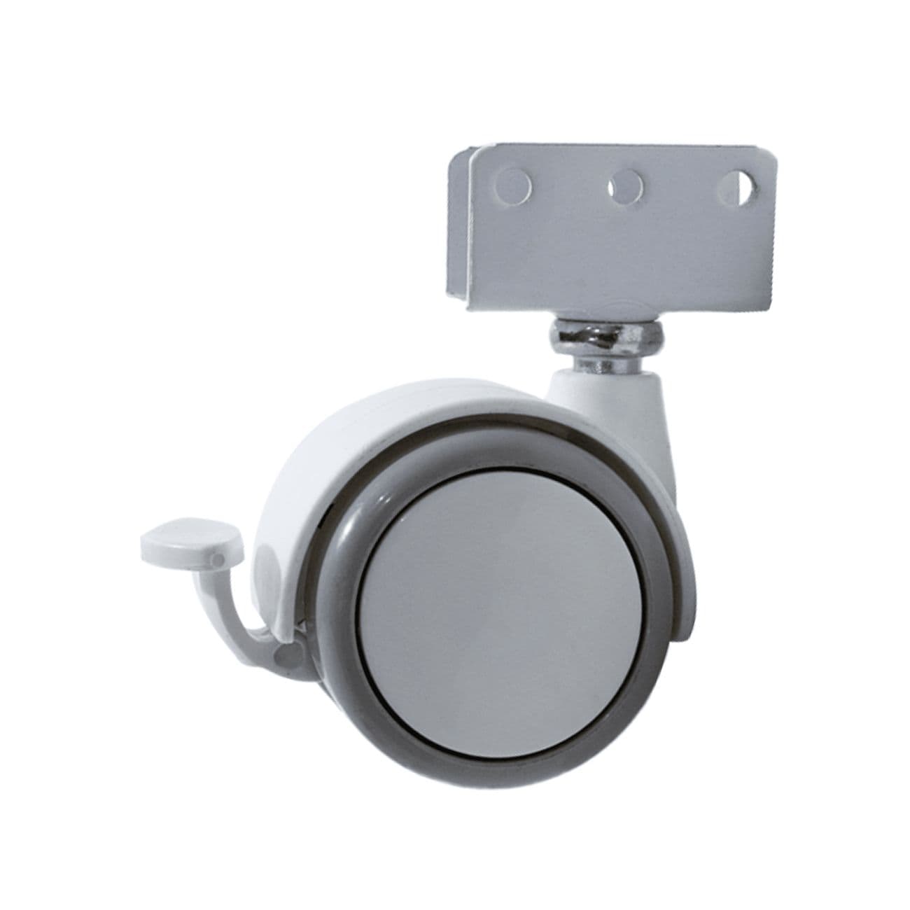 Rodizio Ou Rodinha 50 Mm Para Berço Chapa U" 18 Mm Com Freio