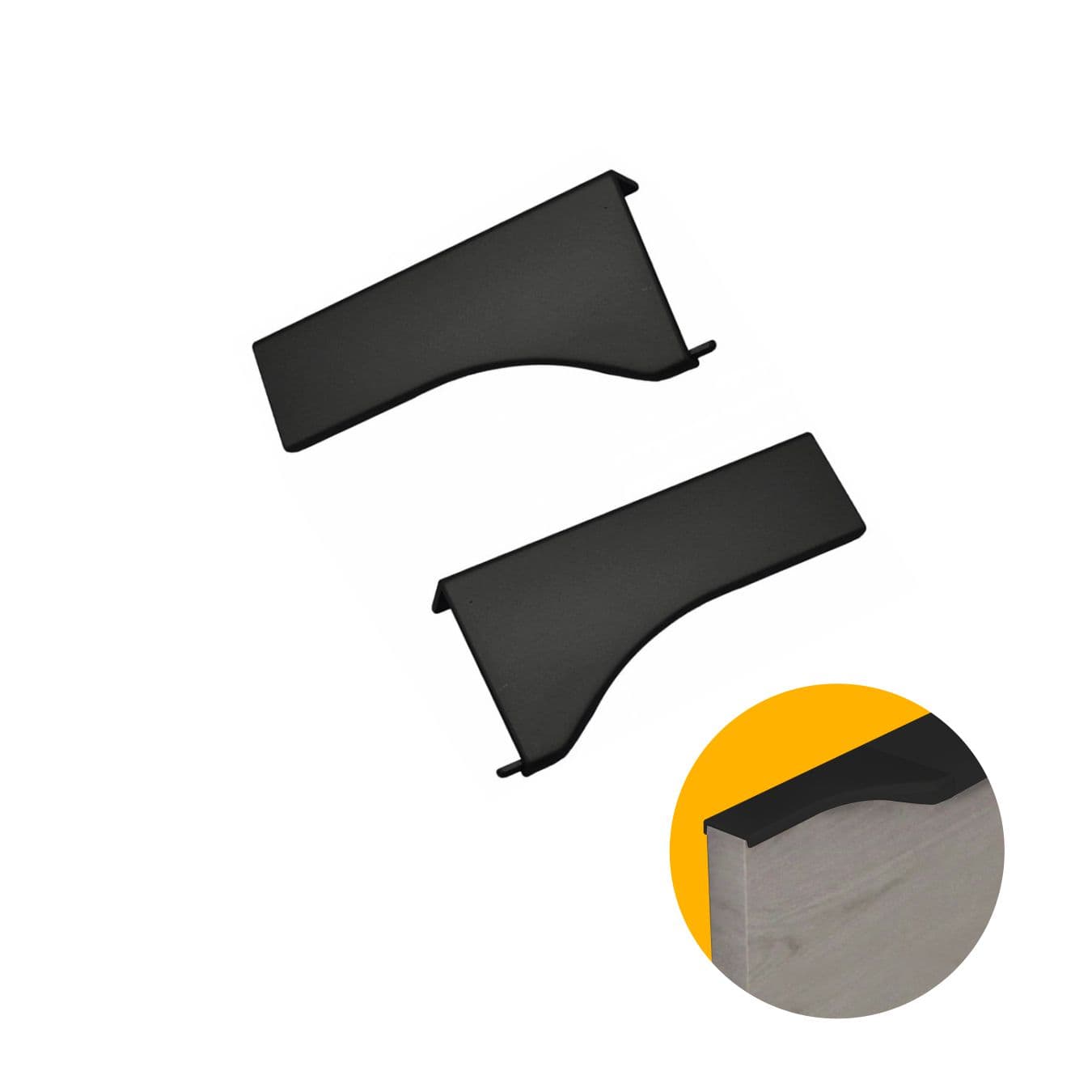 Ponteira Puxador Facetato Preto de 18 Mm Pe183 Rometal
