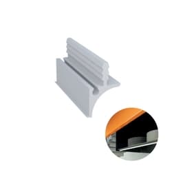 Perfil Puxador Na Cor Alumínio Anodizado de 18 Mm Rm250 Rometal