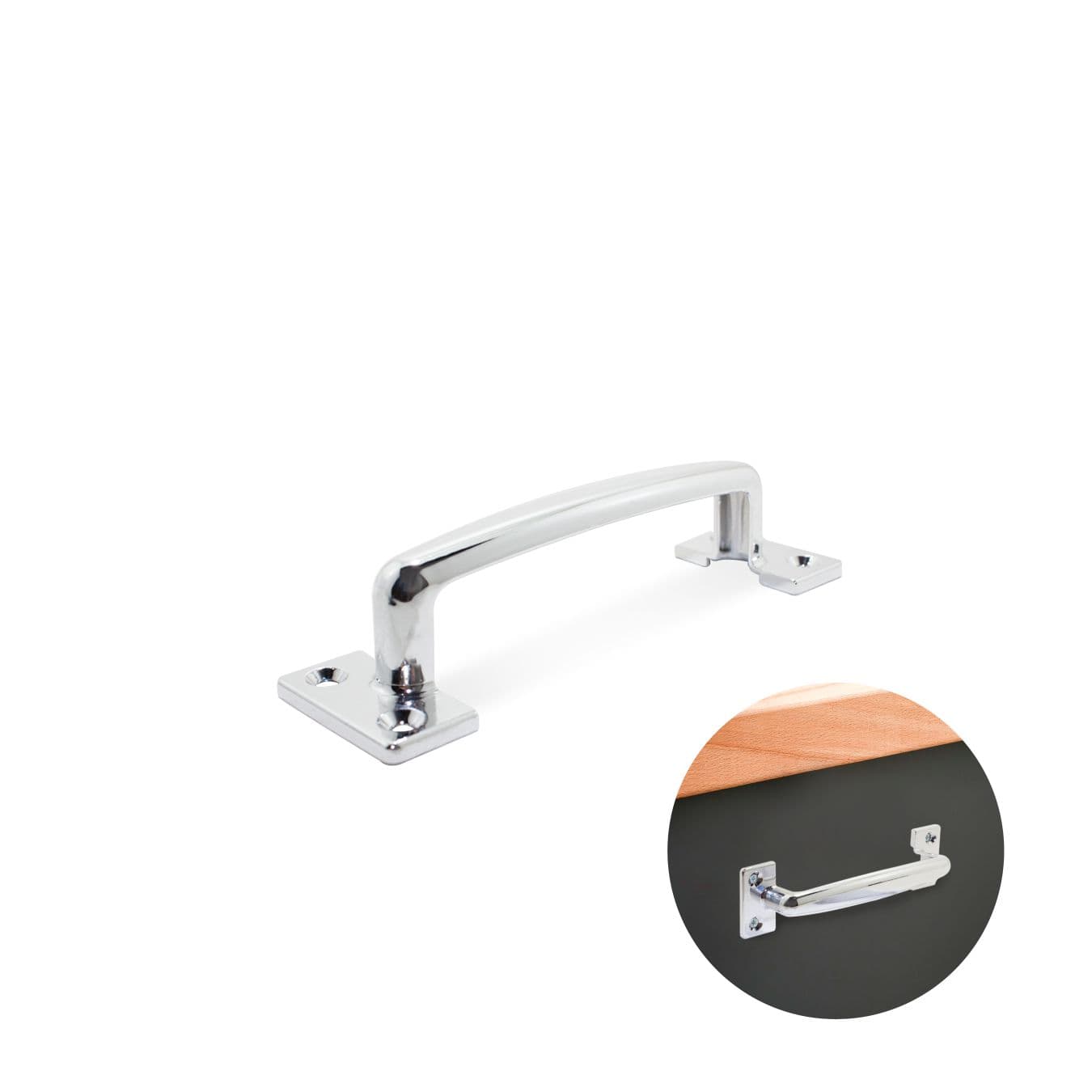 Puxador Alça Sobrepor Cromado 12 Cm Para Portas de Aço